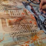 Peinture acrylique sur bois